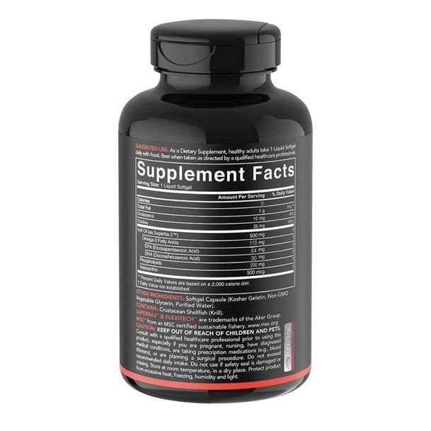 Dầu nhuyễn thể Sports Research Antarctic Krill Oil 500mg 120 viên USA