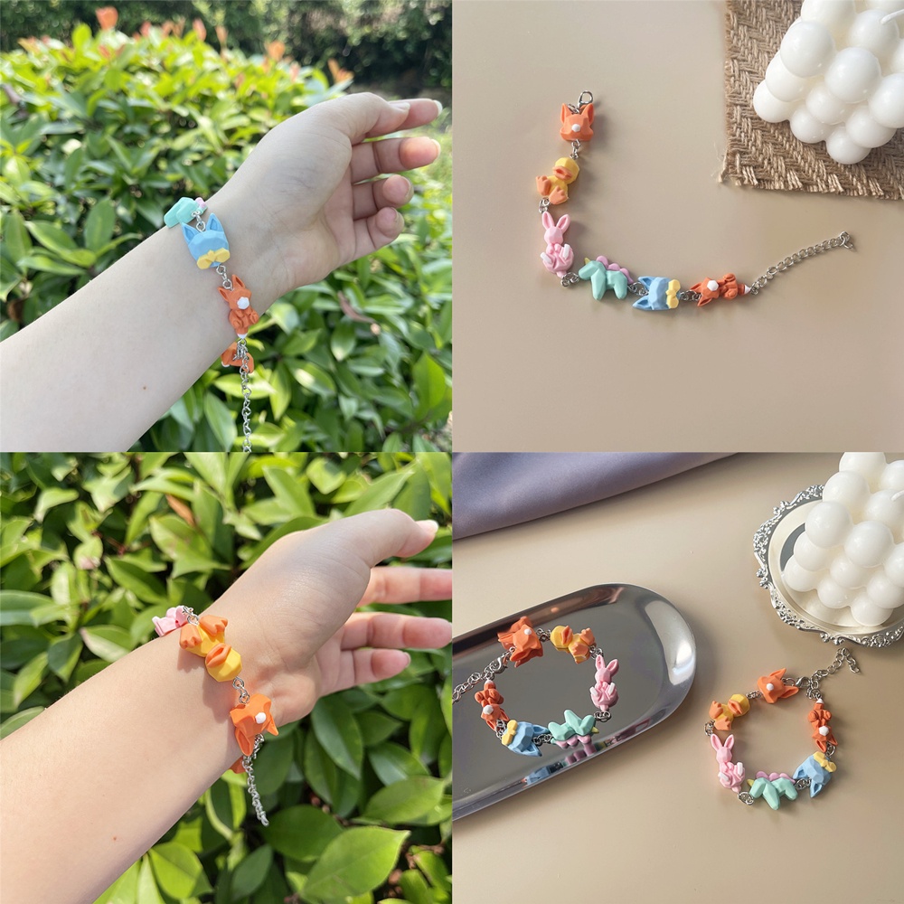 Vòng Đeo Tay Họa Tiết Động Vật Hoạt Hình Dễ Thương Bắt Mắt