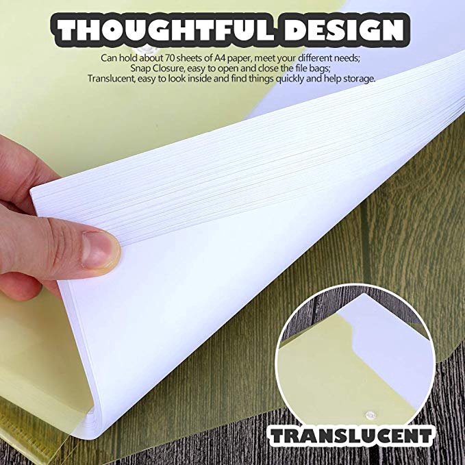 Túi đựng tài liệu khổ A4 6 màu tiện dụng cho trường học