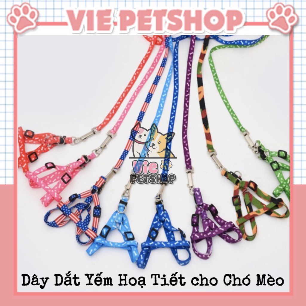 Dây Dắt Yếm Loại Mỏng cho Chó Mèo Từ 1-5Kg | Vie PETSHOP