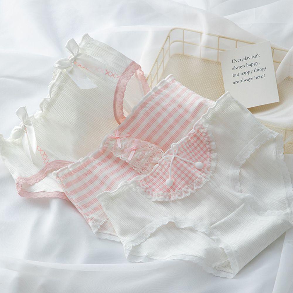 NIUYOU Quần Lót Cotton Không Đường May Lưng Vừa Đính Nơ Cho Nữ
