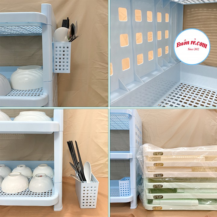 Kệ úp chén bát 3 tầng Việt Nhật (MS:5528), Kệ để đồ nhà bếp tiện dụng, hữu ích -Buôn rẻ 01359