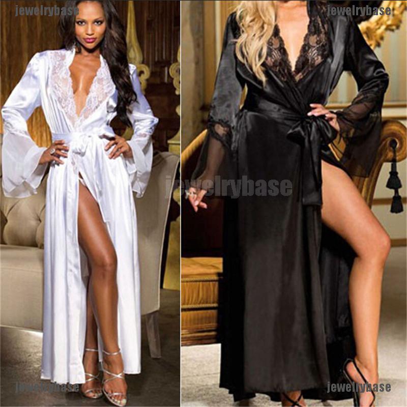 undiesω Áo choàng ngủ dáng dài phối ren quyến rũ cho nữ ωbase | BigBuy360 - bigbuy360.vn