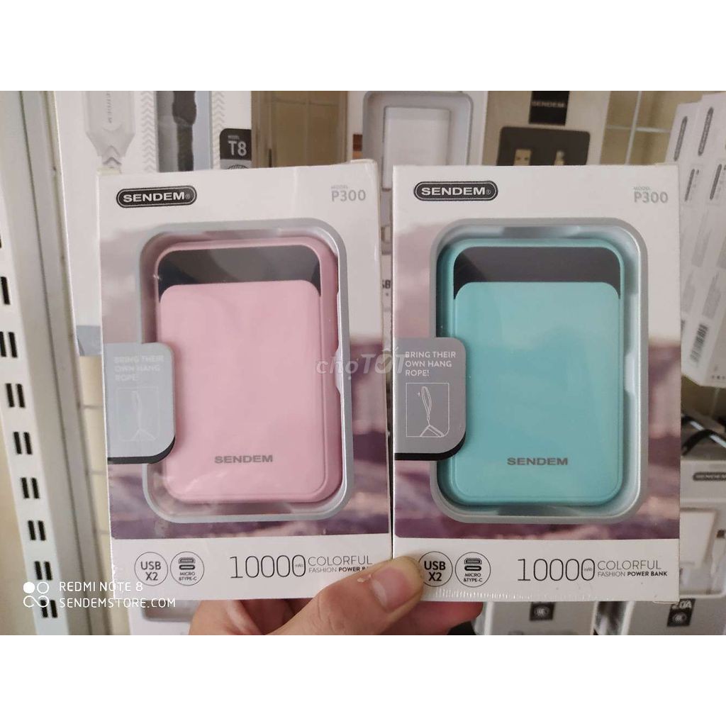 Sạc Dự Phòng Sạc Mini Cầm Tay Sendem P300 Chính Hãng - Dung Lượng 10000mah Nhỏ Gọn Tiện Lợi