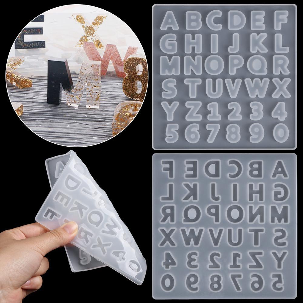 Khuôn Silica Gel Làm Móc Khóa Resin Hình Chữ Cái / Chữ Số