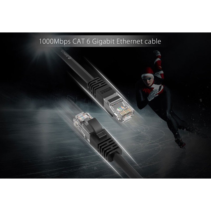 [Mã ELFLASH5 giảm 20K đơn 50K] Cáp mạng 5m, 10m chống nhiễu ngoài trời CAT 6 DÀI 10M ORICO PUG-C6-100 đúc 2 đầu