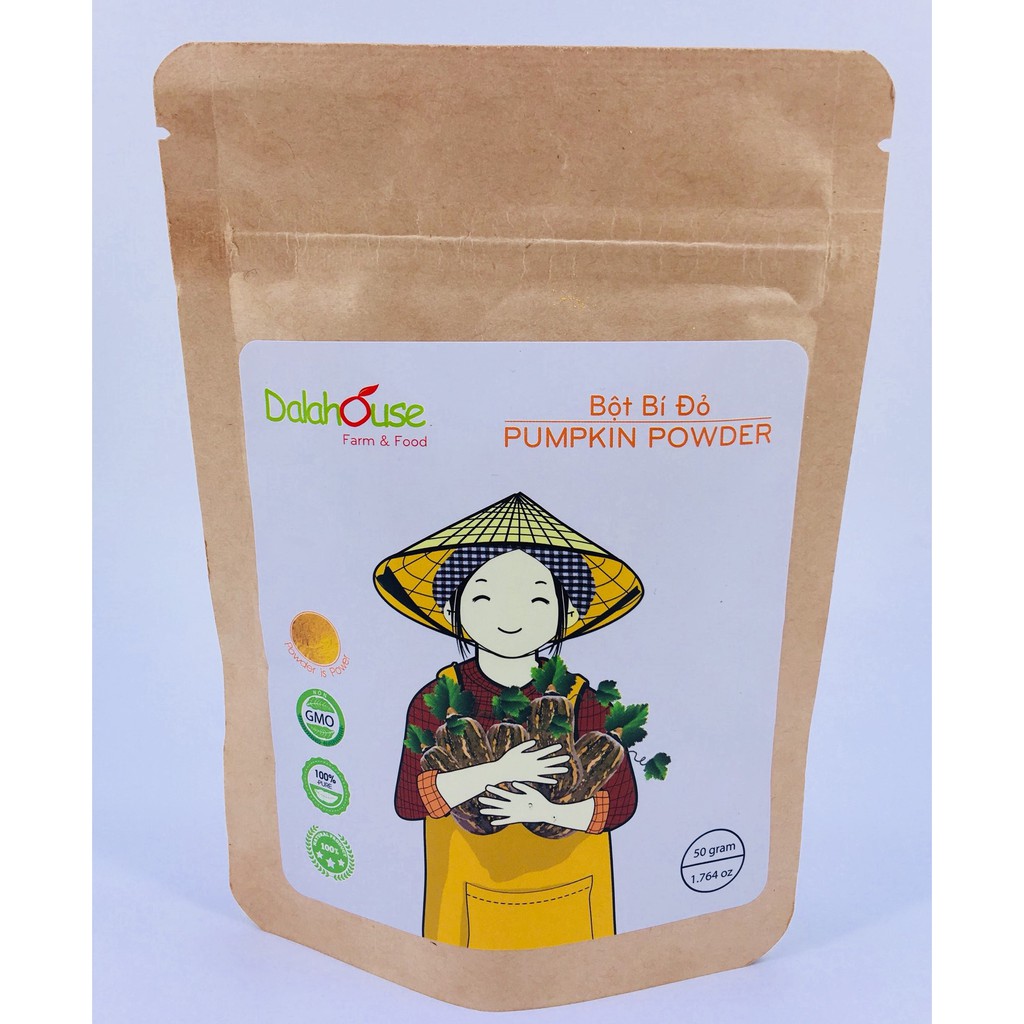 Bột bí đỏ Dalahouse (Pumpkin Powder) Nguyên chất 50g