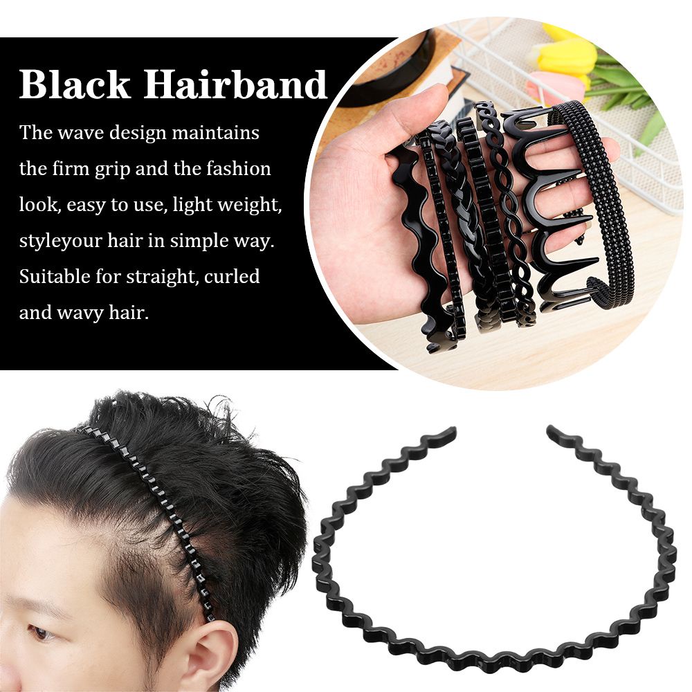 CLEVER Black Anti-Slip Hair Clips Sports Style Simple Fashion For Men And Women