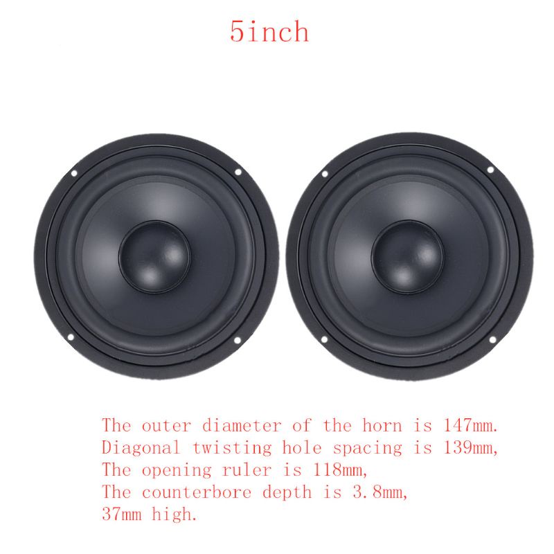 Bộ 2 Loa zzz 4 &quot;/ 5&quot; / 6.5 &quot;Woofer Tăng Cường Rung Cho Loa Bass