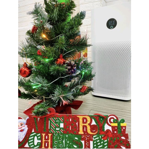 Cây thông Noel 3 loại lá trang trí để bàn có đèn led cao 40cm và 60cm