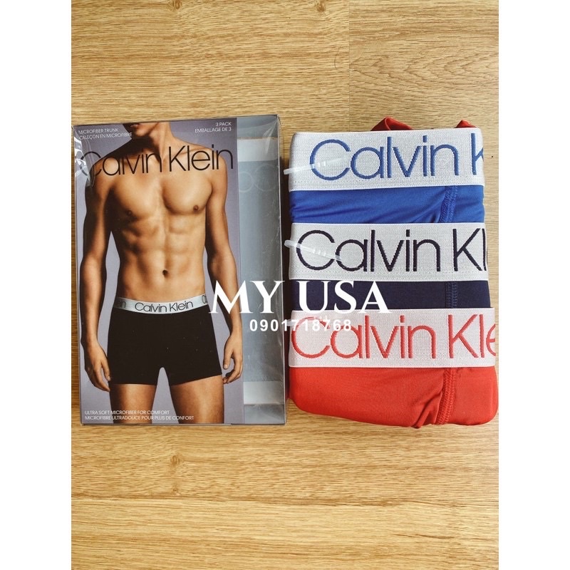 Quần lót nam CK từ Mỹ❤️ Quần lót Calvin Klein Cotton Stretch Boxer Briefs của Mỹ - hộp xanh lá mẫu mới