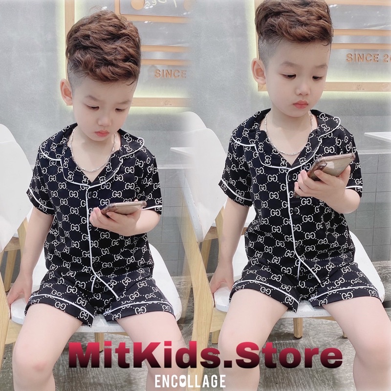 Bộ Pijama cho Bé,Bộ ngủ bé Gái/Trai sang chảnh MitKids (9-25kg)