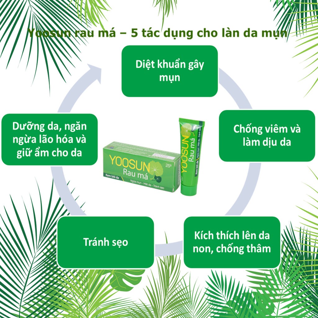 Kem Bôi Da Yoosun Rau Má 25g - Ngừa mụn-Mát da-Tránh sẹo