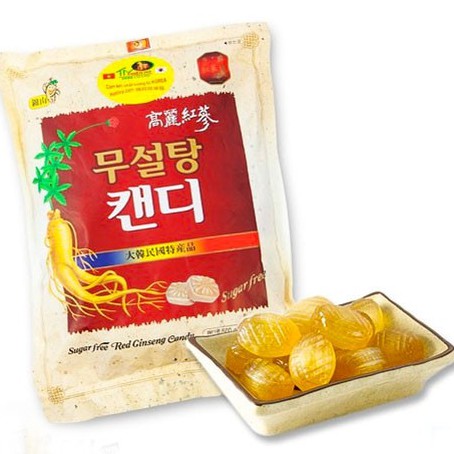 Kẹo sâm không đường nhập khẩu Hàn Quốc gói 500g