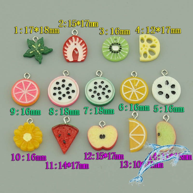Khuyên Tai Hình Quả Táo / Trái Cây / Khoai Tây Mini Bằng Nhựa Resin Thủ Công DIY