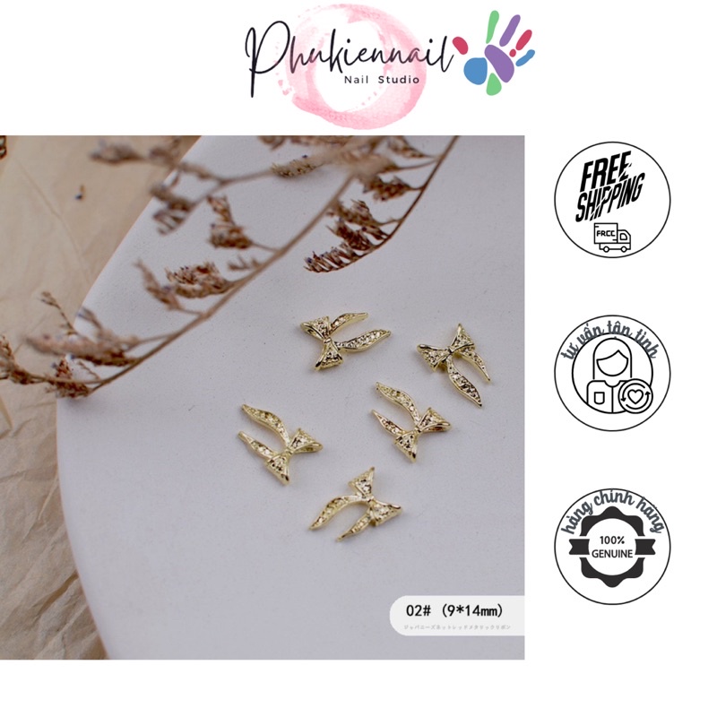 Charm nơ kim loại túi 10v siêu hot siêu rẻ