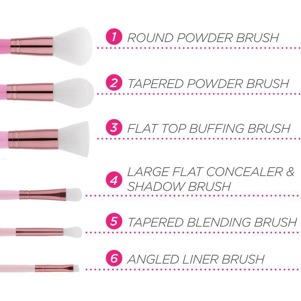 Bộ Cọ BH Cosmetics 6 Cây Mini Pink Perfection Brush