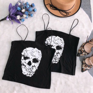 áo 2 dây in hình đ.ầ.u l.â.u xinh xinh sexyx tôn dáng