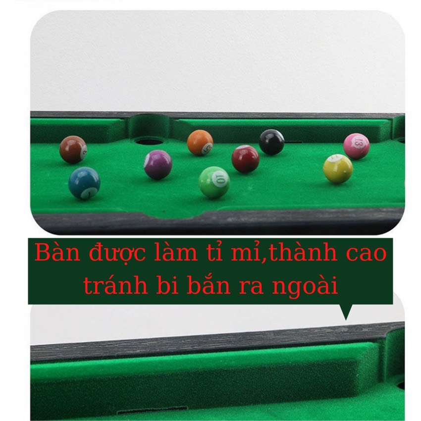 BỘ ĐỒ CHƠI BÀN BI A MINI CAO CẤP 6 CHÂN CHẮC CHẮN CHO BÉ CHƠI TRONG NHÀ