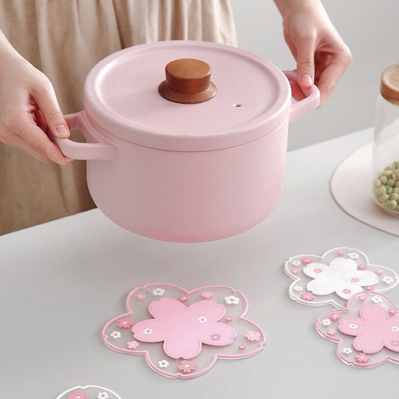 Lót nồi lót ly cách nhiệt sakura 16*16 cm