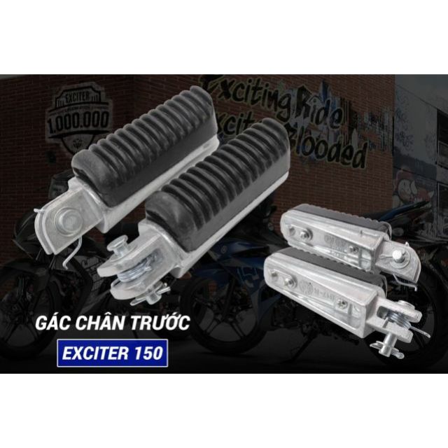 Đồ chơi xe Caosu gác chân trước EX150 (có cả cùi nhôm ốc gài và caosu như hình)