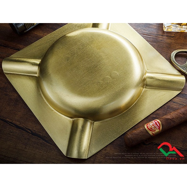 { HÀNG CHÍNH HÃNG } Gạt Tàn CCi-gar Bằng Kim Loại Lubinski LB3034 Cao Cấp Họa Tiết Hoa Văn Sang Trọng