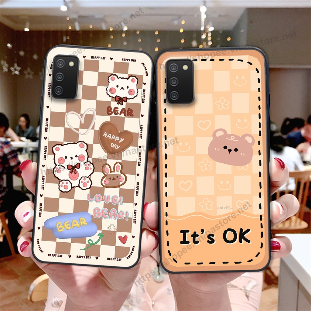 Ốp lưng Samsung A02s / A03s trái tim mặt cười, gấu cute thể thao cá tính