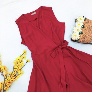 Đầm váy freesize đỏ bèo lai form dài