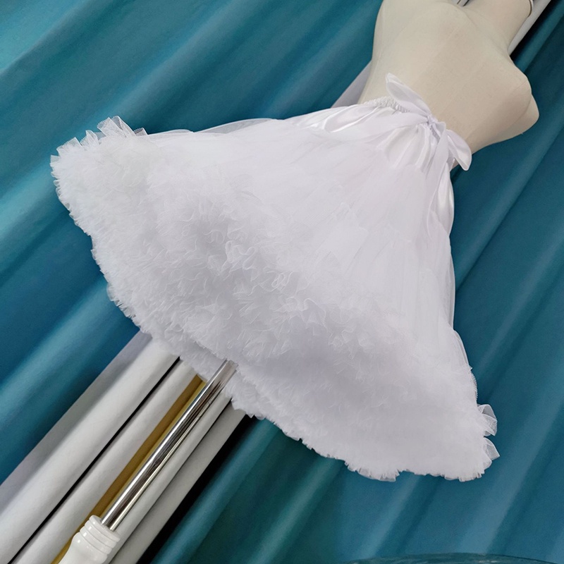 Chân váy xòe lolita bằng polyester lưới mềm mại bồng bềnh dễ thương