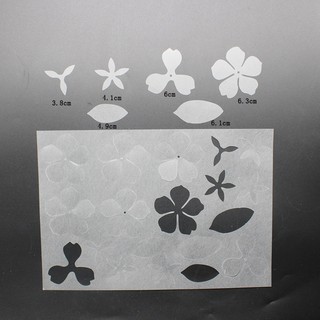 Bộ hoa lê nhựa co nhiệt plastic shrink cắt sẵn làm thủ công handmade diy nguyên liệu làm trâm làm trang sức