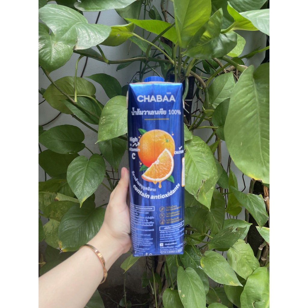 [Date 6/22]Nước Cam Ép Hiệu Chabaa 100% Valencia Orange Juice (Hộp 1000ml)