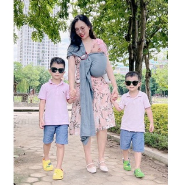 Chính hãng - Địu vải Ring Sling, chất liệu thoáng mát, thời trang cho bé từ sơ sinh