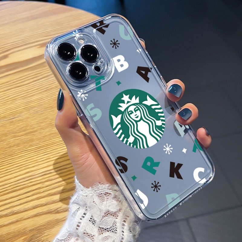 Ốp Điện Thoại TPU Trong Suốt Hình Gấu Starbucks Cho Xiaomi Redmi Note 11 12 Pro 5G 11S 10 Pro 4G 10S Redmi 12C 11A 10C 9C