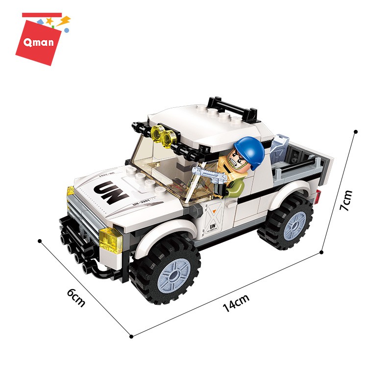 Xe quân sự  Phục kích bất ngờ 3201 - Bộ đồ chơi xếp hình lego Qman