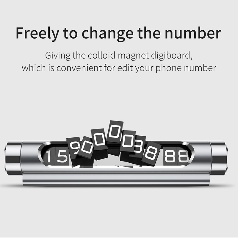 Bảng số điện thoại Baseus trên ô tô khi đỗ xe tam thời oto