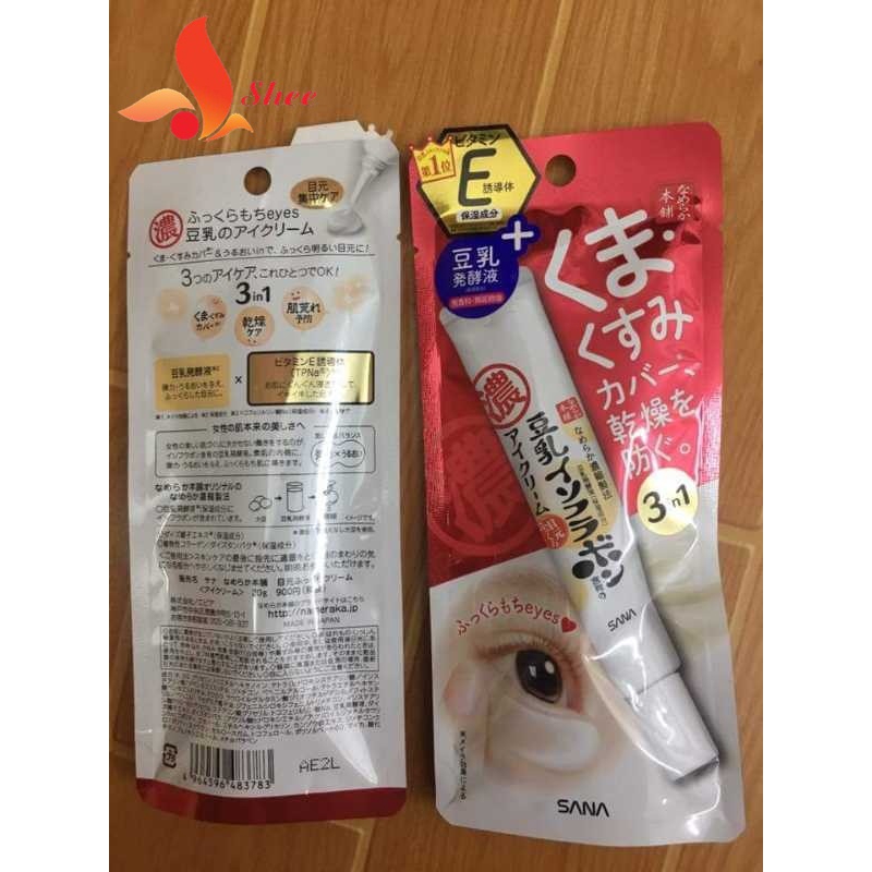 Kem dưỡng mắt Sana Smooth Honpo Eye Yuan Plump Cream 3 IN 1