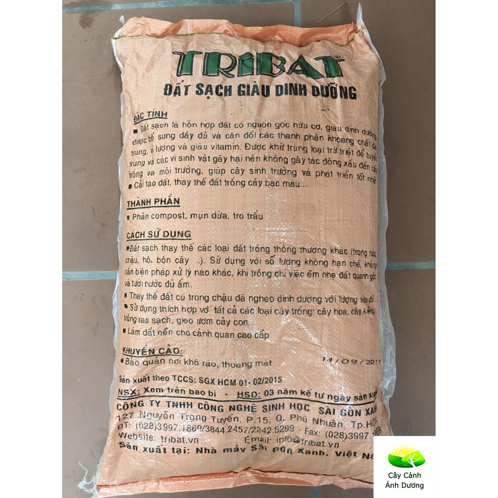 Đất sạch trồng rau, cây cảnh, địa lan TRIBAT Namix 20dm3