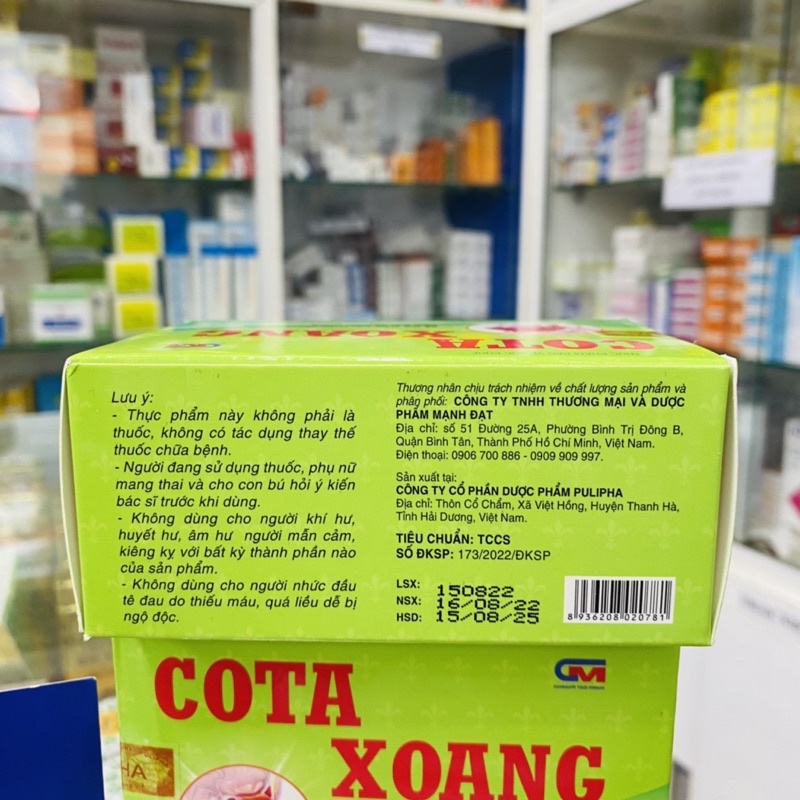 ✅ [Chính Hãng] COTA XOAN COTA XOANG ( hộp 50 viên ) hổ trợ viêm mũi dị ứng Viêm xoang
