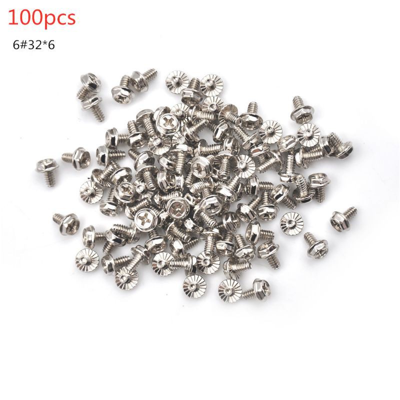Set 100 Đinh Ốc Điều Chỉnh Làm Mát Máy Tính 6 # - 32x / 6mm