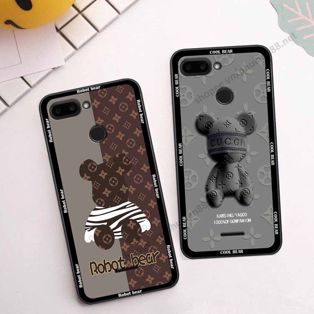 Ốp Xiaomi Redmi 6 bear, k@ws thương hiệu phong cách ốp lưng thời trang cao cấp