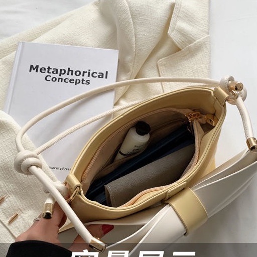 Túi đeo vai, túi xách đeo chéo nữ da mềm phối nơ điệu đà đi chơi dễ thương PK 421