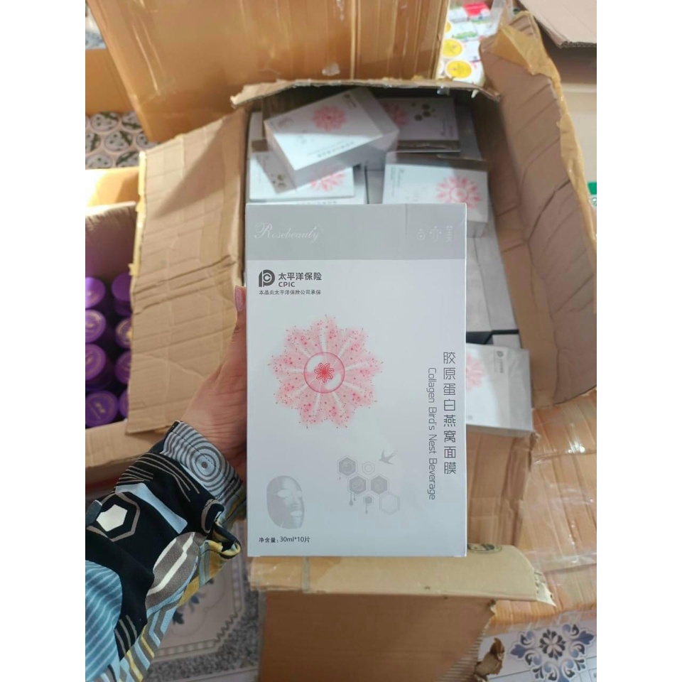 MẶT NẠ YẾN TƯƠI COLLAGEN ROSEBEAUTY