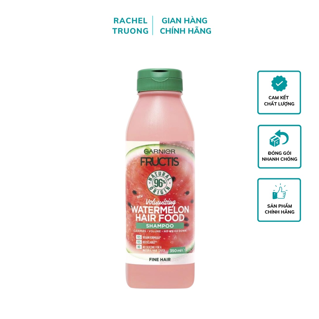 Dầu Gội Xả Garnier Dưỡng Chất Từ Dưa Hấu Làm Sạch Tóc Phồng Tóc Bồng Bềnh 350ml - Hàng Úc
