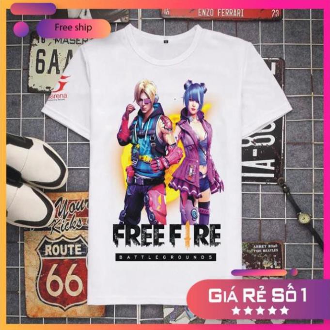 SALE- Áo thun Free Fire - Mùa 8 thẻ vô cực anh hùng thép sale mạnh hè