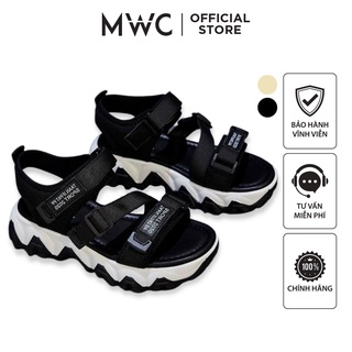 Giày MWC 2828 - Giày Sandal Đế Cao, Giày Sandal Quai Ngang Đế Cao 5CM Cá Tính
