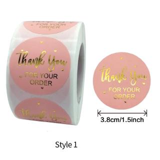 Cuộn 500 Miếng Dán 3.8cm Chữ Thank You