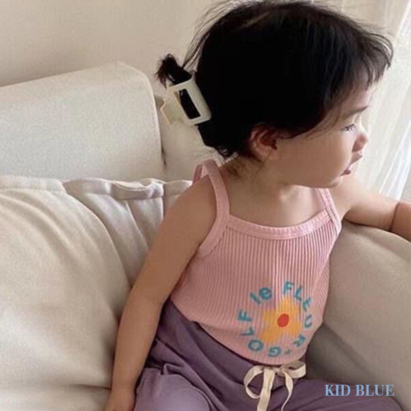 Áo Hai Dây Họa Tiết Hoa Cúc Thời Trang Hàn Quốc Dễ Thương Cho Bé Gái