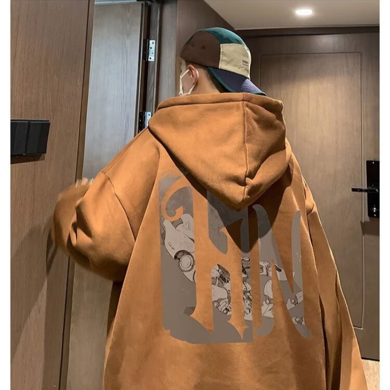 Áo Hoodie Mùa Thu Dáng Rộng Tay Dài In Họa Tiết Vintage Thời Trang Cho Nam Và Nữ