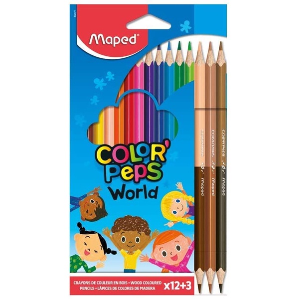 Chì Màu Maped Color'Peps 12 Màu + 3 Duo 832071