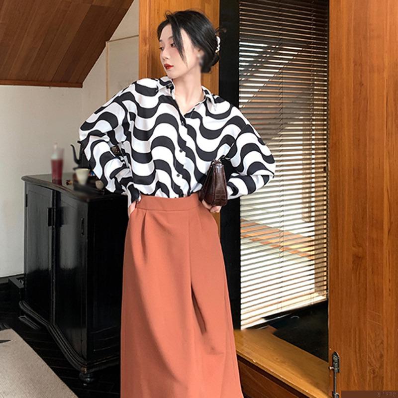 Áo sơ mi nữ dài tay cổ bẻ thời trang Hàn